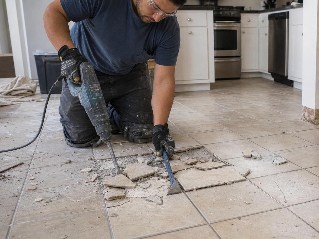 Floor demolition and subfloor prep in the Charlotte Metro Area