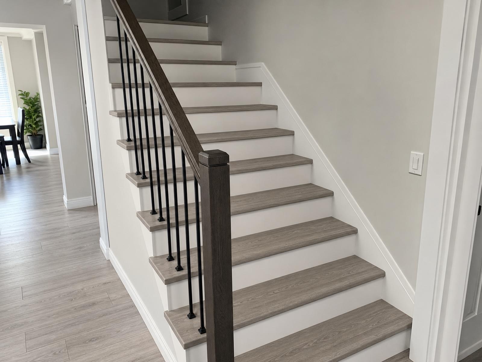 Affordable laminate stair installation in the Charlotte Metro Area